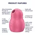 Satisfyer Pro To Go 1 - uppladdningsbar lufttrycksvibrator för klitoris (röd)