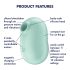 Satisfyer Pro To Go 2 - Uppladdningsbar klitorisstimulator med luftvågor (mint)