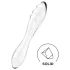 Satisfyer Dazzling Crystal 1 - dubbeländad glasdildo - transparent