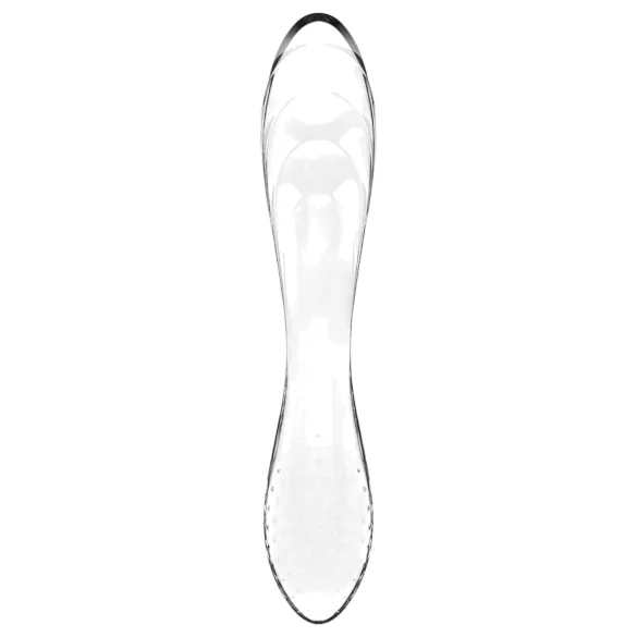 Satisfyer Dazzling Crystal 1 - dubbeländad glasdildo - transparent
