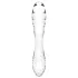 Satisfyer Dazzling Crystal 1 - dubbeländad glasdildo - transparent