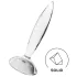 Satisfyer Sparkling Crystal - ribbad dildo i glas - genomskinlig