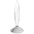 Satisfyer Sparkling Crystal - ribbad dildo i glas - genomskinlig