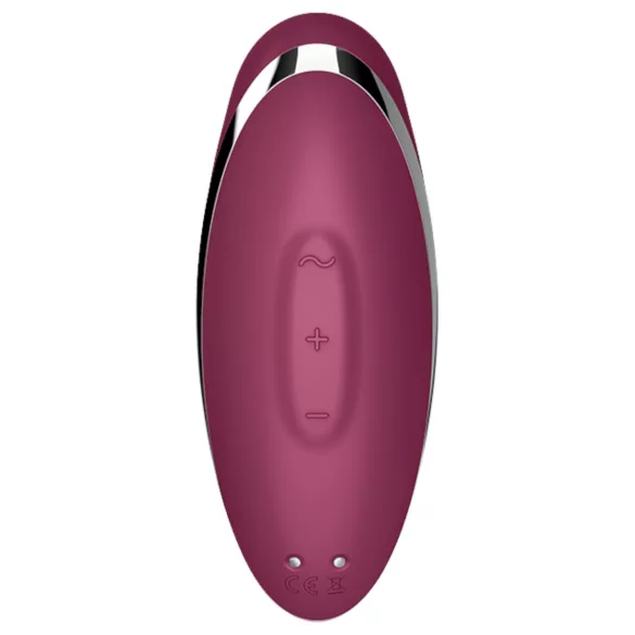 Satisfyer Tap & Climax 2 - 2‑i‑1 klitorisstimulator och vibrator (röd)
