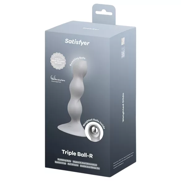 Satisfyer Triple Ball-R - pärldildo - grå