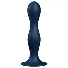 Satisfyer Double Ball-R - viktad dildo - silikon - blå