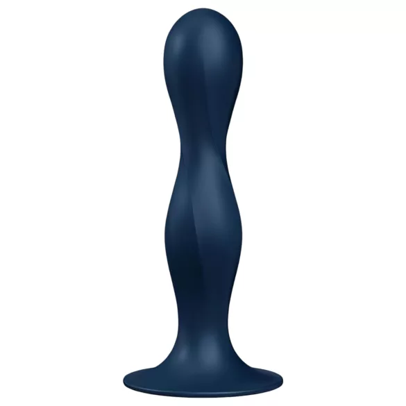 Satisfyer Double Ball-R - viktad dildo - silikon - blå
