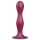 Satisfyer Double Ball-R - dildo med sugkopp - viktad - röd