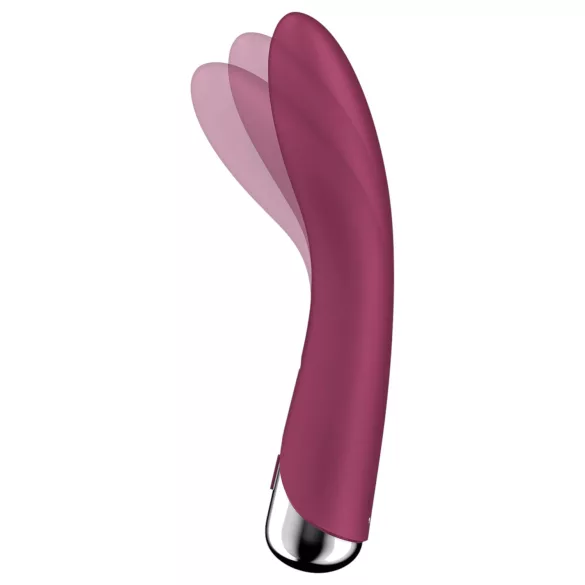 Satisfyer - G-punkt vibrator med roterande huvud - röd