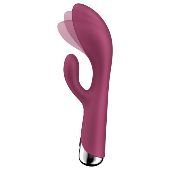 Satisfyer - roterande rabbit vibrator med klitorisstimulator - röd
