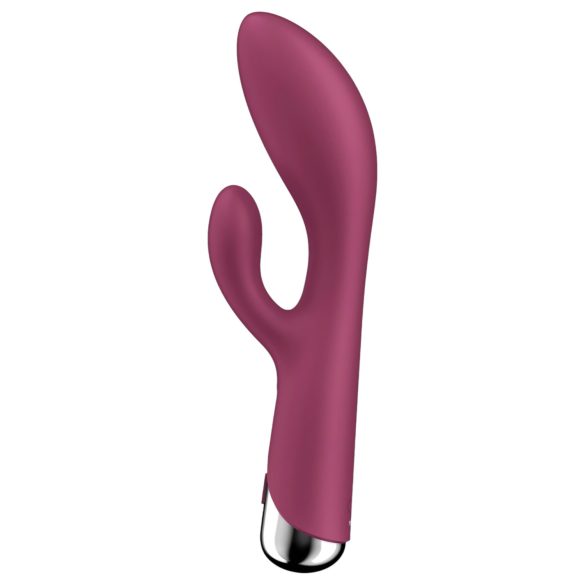 Satisfyer - roterande rabbit vibrator med klitorisstimulator - röd