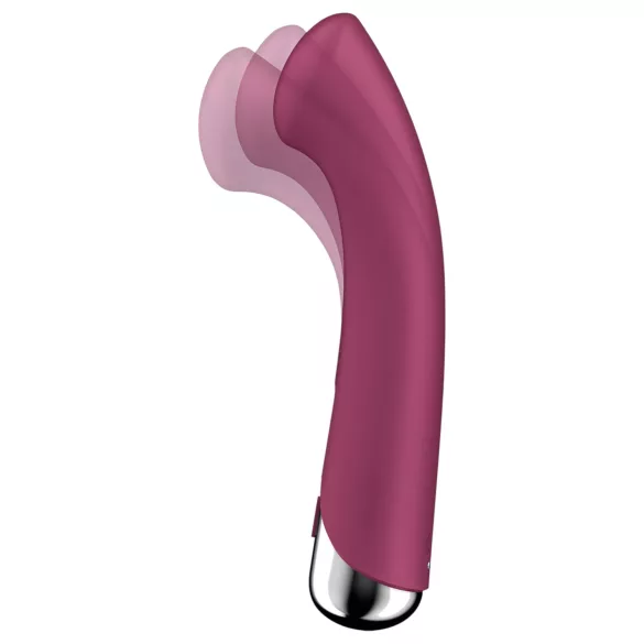 Satisfyer - G-punktsvibrator med roterande topp - röd