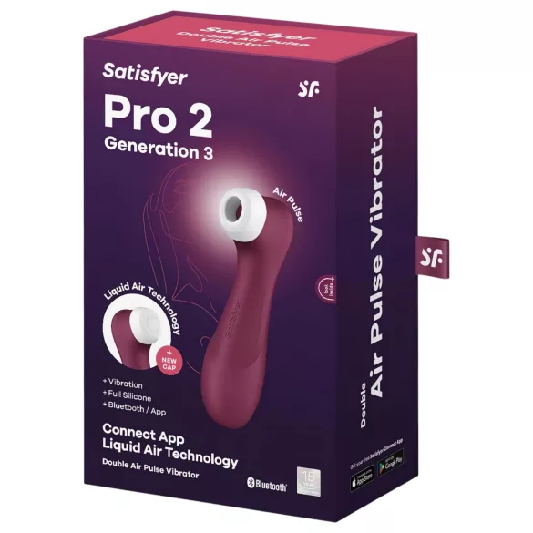 Satisfyer Pro 2 Gen3 - App-styrd luftvibrator för klitoris (röd)