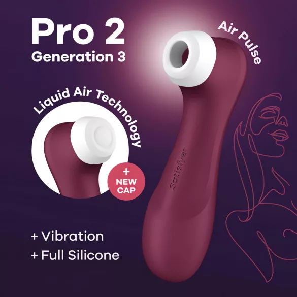Satisfyer Pro 2 Gen3 - uppladdningsbar klitorisstimulator med luftvågsteknik (röd)