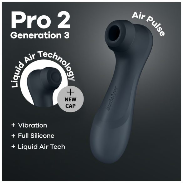 Satisfyer Pro2 Gen3 - luftvågsstimulator för klitoris (mörkgrå)