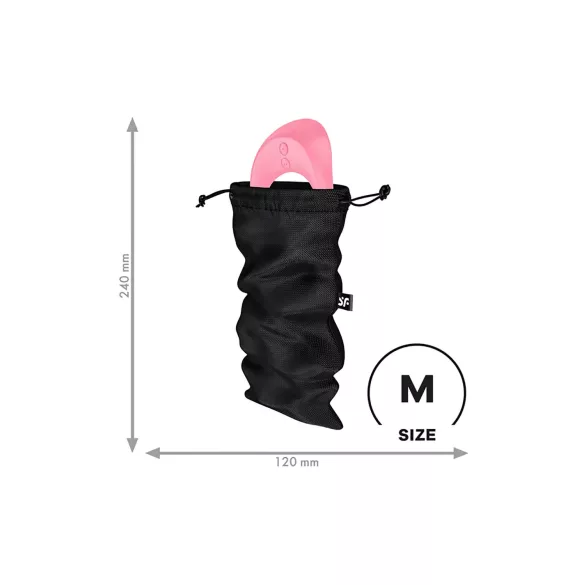 Satisfyer - förvaringspåse - diskret medium - svart