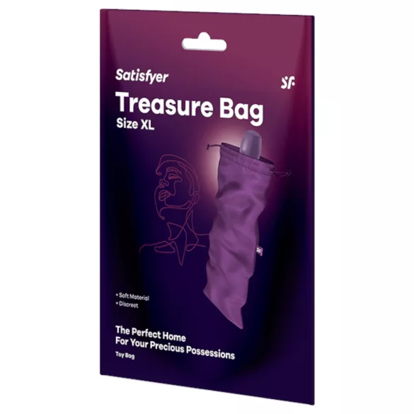 Satisfyer Treasure Bag XL - diskret förvaringspåse för sexleksaker (lila)