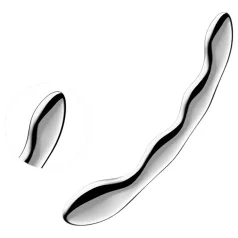   Satisfyer Cosmic Crest 2 - ståldildo med vågig design - silver