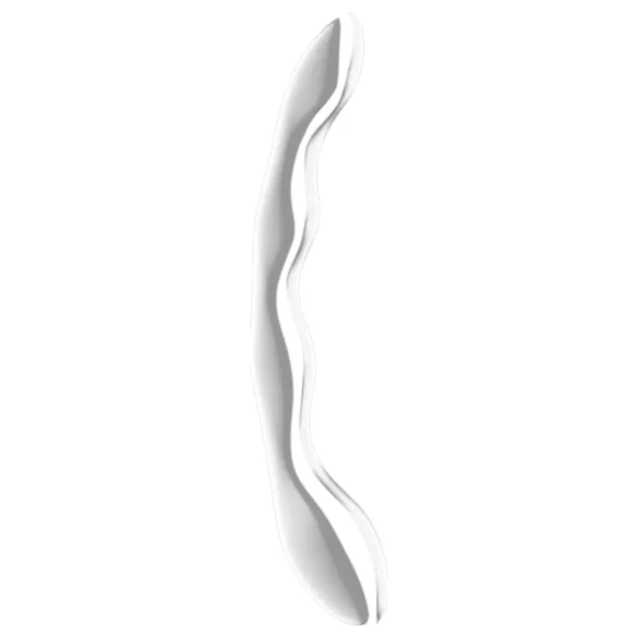 Satisfyer Cosmic Crest 2 - ståldildo med vågig design - silver