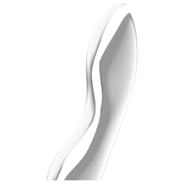 Satisfyer Cosmic Crest 2 - ståldildo med vågig design - silver