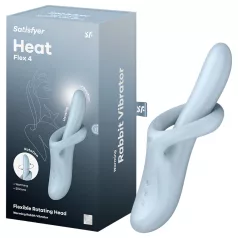   Satisfyer Heat Flex 4 - värmande vibrator med klitorisstimulans (blå)