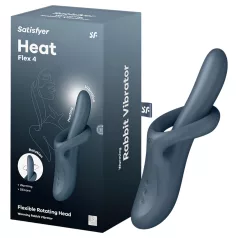   Satisfyer Heat Flex 4 - värmande vibrator med klitorisarm (grå)