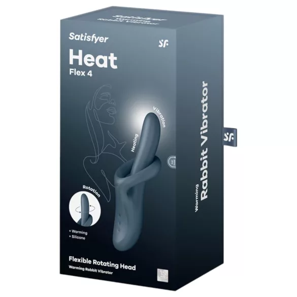 Satisfyer Heat Flex 4 - vibrator med värme - klitorisstimulator - grå