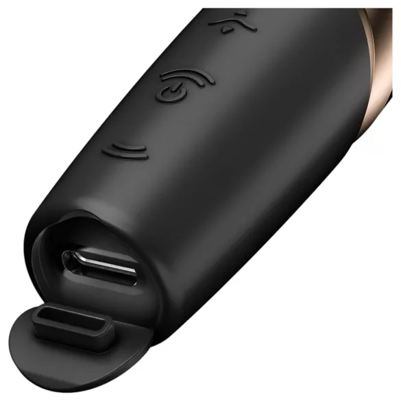 Satisfyer - minivibrator i läppstiftsform - svart