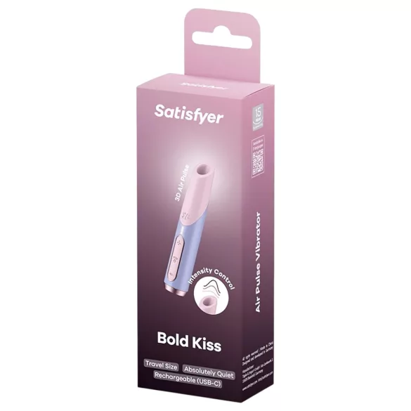 Satisfyer Bold Kiss - lufttrycksvibrator läppstift - rosa