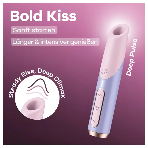 Satisfyer Bold Kiss - lufttrycksvibrator i läppstiftsform (rosa)