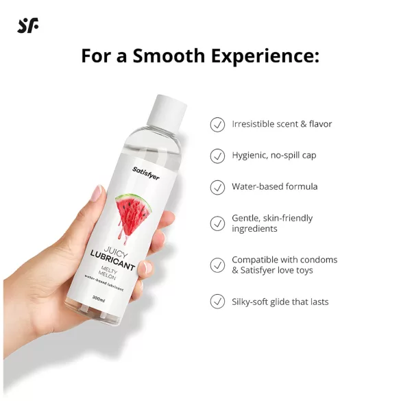 Satisfyer - glidmedel med smak - vattenmelon - 300ml