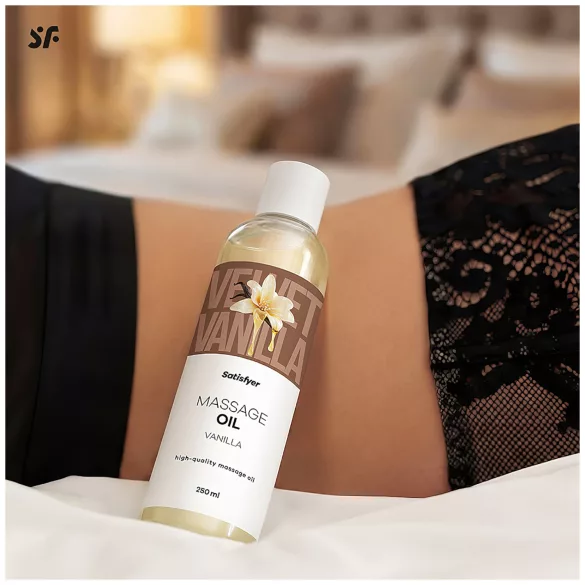 Satisfyer - massageolja - vaniljdoft - 250ml
