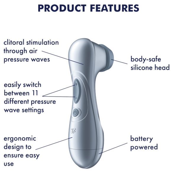 Satisfyer Pro2 Gen2 - lufttryck klitorisstimulator - blå
