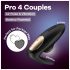 Satisfyer Pro 4 Couples - parvibrator med lufttryck - svart