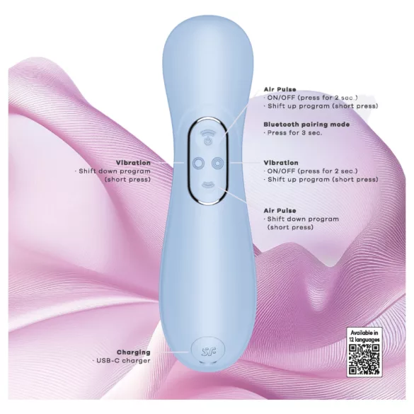 Satisfyer Pro 2 Generation 4 - luftvågsklitorisstimulator (blå)