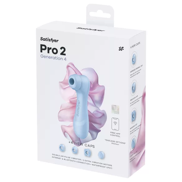 Satisfyer Pro 2 Generation 4 - luftvågsklitorisstimulator (blå)