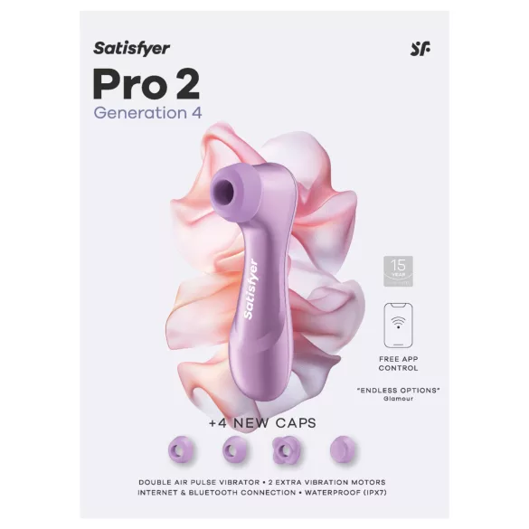 Satisfyer Pro 2 Generation 4 - lufttrycksvibrator för klitoris (lila)