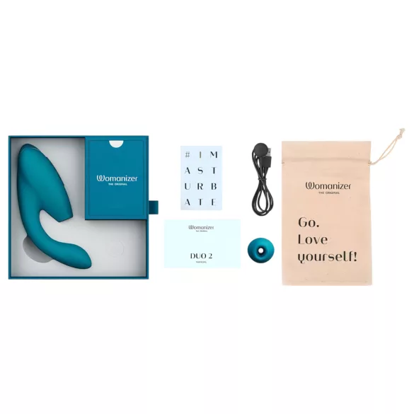 Womanizer DUO 2 - klitorisstimulerande rabbit‑vibrator (petrol)