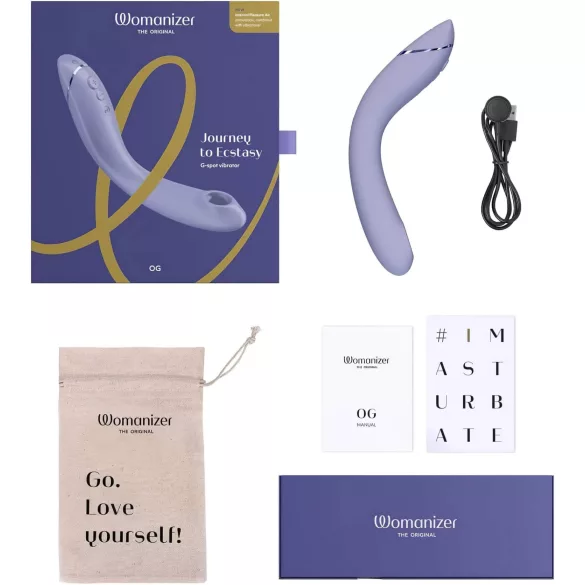 Womanizer OG - G-punkt vibrator lufttryck 2-i-1 uppladdningsbar lila