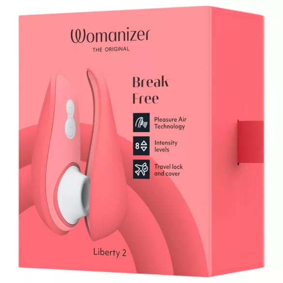 Womanizer Liberty 2 - klitorisstimulator med tryckvåg - uppladdningsbar - rosa