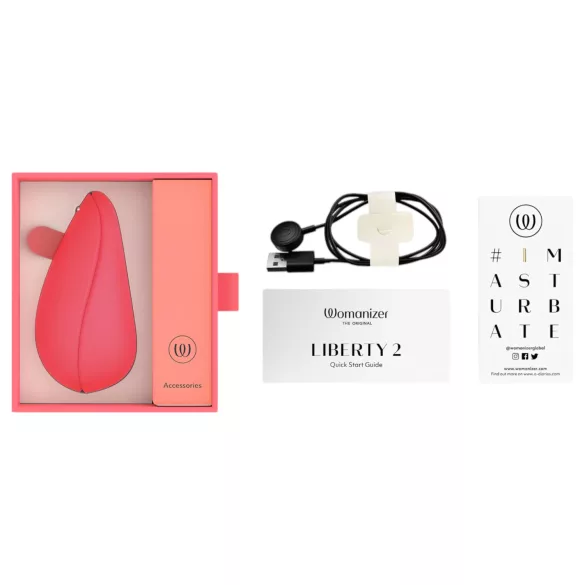 Womanizer Liberty 2 - klitorisstimulator med tryckvåg - uppladdningsbar - rosa