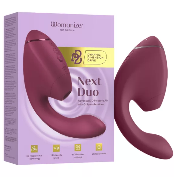 Womanizer Next Duo - 2‑i‑1 G‑punktsvibrator (rosa)