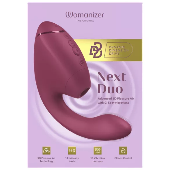 Womanizer Next Duo - 2‑i‑1 G‑punktsvibrator (rosa)