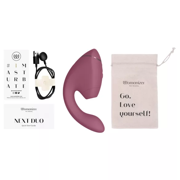 Womanizer Next Duo - 2‑i‑1 G‑punktsvibrator (rosa)