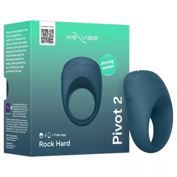 We-Vibe Pivot 2 - App-styrd vibrerande penisring för män (blå)