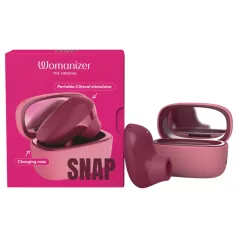   Womanizer Snap - klitorisstimulator med lufttrycksvågor och laddningsfodral (röd)