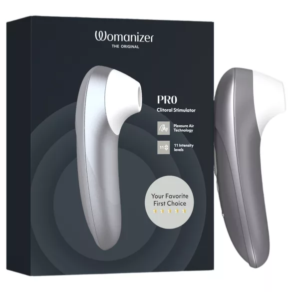 Womanizer Pro - luftvågs-klitorisstimulator (grå)