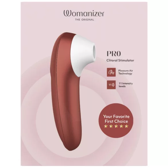 Womanizer Pro - luftvågs‑klitorisstimulator (röd)
