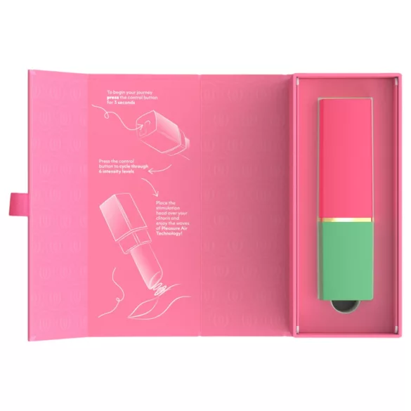 Womanizer Beauty - läppstiftsformad luftvibrator för klitoris (grön)