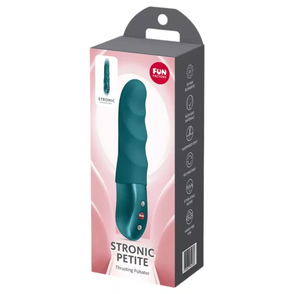 Fun Factory Stronic Petite - räfflad vibrator (grön)